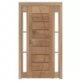 Porta de Madeira Maciça PE305 Com Batente Duplo de 12 CM Linha Premium de Cedro Arana  Esel Esquadrias