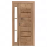 Porta de Madeira Maciça PE305 Para Vidro Lateral de Cedro Arana Batentes de 12 CM Linha Premium Esel Esquadrias