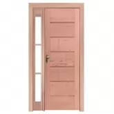 Porta de Madeira Maciça PE33 FR302 Para Vidro Lateral de Eucalipto Batentes de 12 CM Linha Gold Esel Esquadrias
