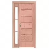 Porta de Madeira Maciça PE33 FR306 Para Vidro Lateral de Eucalipto Batentes de 12 CM Linha Gold Esel Esquadrias