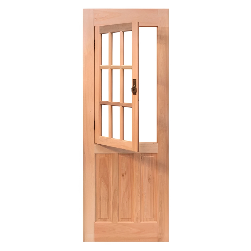 Folha de Porta de Madeira Maciça PE16 Com Postigo de Eucalipto Linha G - 0