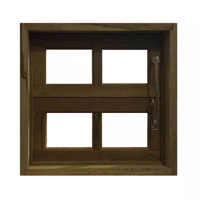 Janela de Madeira Vitro Basculante Reto de Itaúba Batentes de 14 CM E - 1