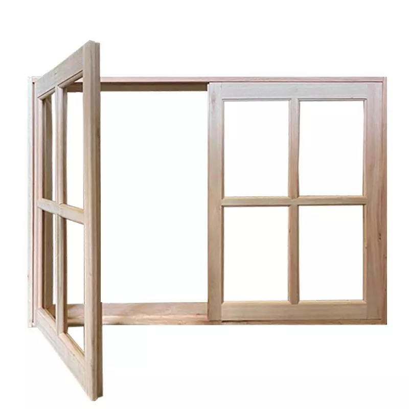 Janela de Madeira Vitro de Abrir Reto Padrão Cedro Batentes de 14 CM - - 1