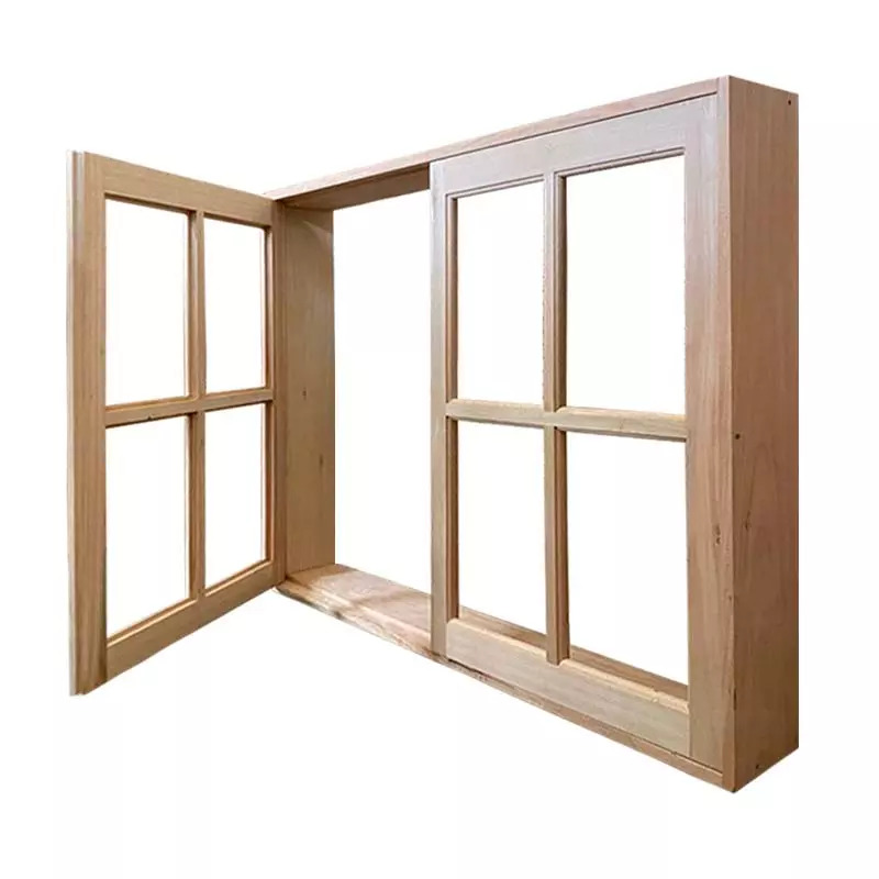 Janela de Madeira Vitro de Abrir Reto Padrão Cedro Batentes de 14 CM - - 2