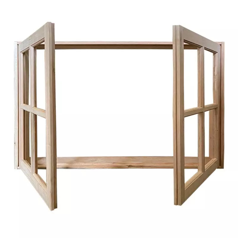 Janela de Madeira Vitro de Abrir Reto Padrão Cedro Batentes de 14 CM - - 3