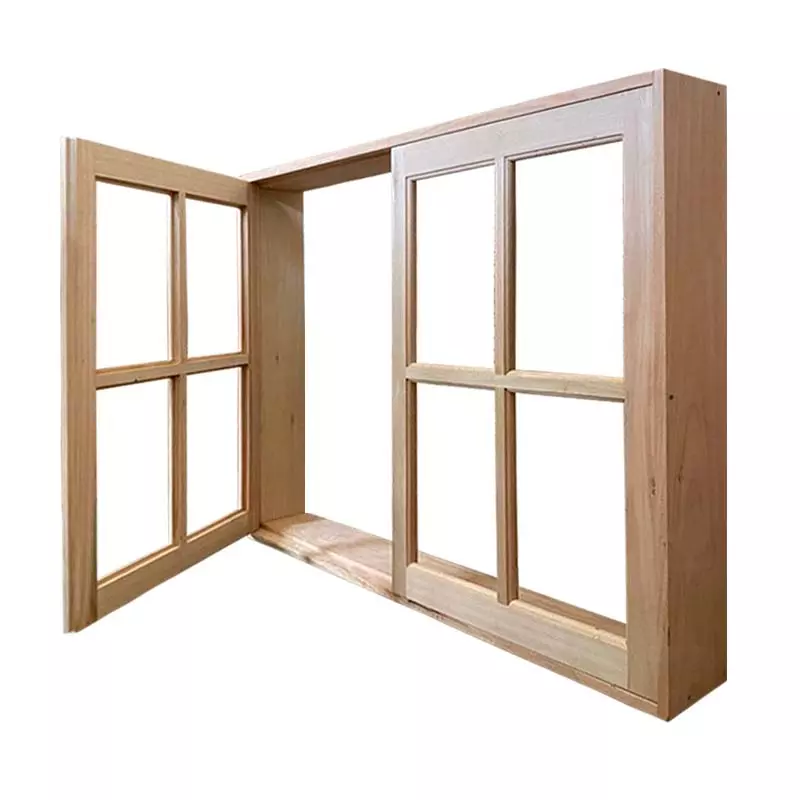 Janela de Madeira Vitro de Abrir Reto Padrão Cedro Batentes de 14 CM - 0