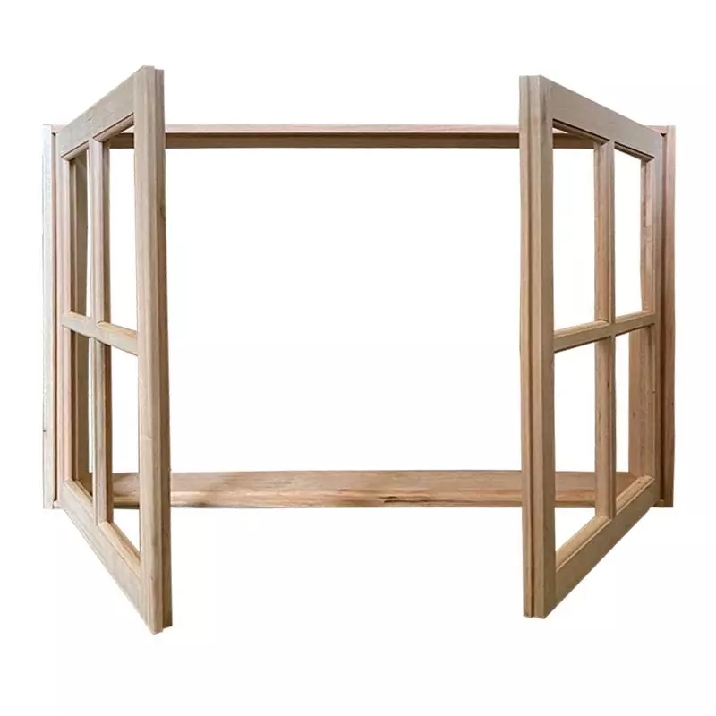 Janela de Madeira Vitro de Abrir Reto Padrão Cedro Batentes de 14 CM - 3