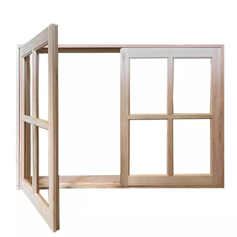 Janela de Madeira Vitro de Abrir Reto Padrão Cedro Batentes de 14 CM - 1
