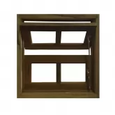 Janela de Madeira Vitro Basculante Reto de Itaúba Batentes de 14 CM Esquadrias Longo