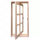 Janela de Madeira Vitro Capelinha Pivotante Reto Padrão Cedro Batentes de 10 CM Esquadrias Longo