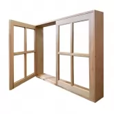 Janela de Madeira Vitro de Abrir Reto Padrão Cedro Batentes de 10 CM Esquadrias Longo