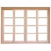 Janela de Madeira Vitro de Correr Florença Reto Padrão Cedro Batentes de 14 CM Esquadrias Longo
