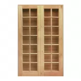 Porta Balcão de Abrir / Abrir de Madeira Cedro Arana Reto Batentes de 14 CM Esquadrias Longo