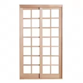 Porta Balcão de Correr de Madeira Cedro Arana 2 Folhas Reto Batentes de 14 CM Esquadrias Longo