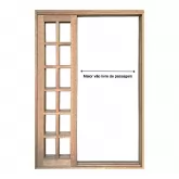 Porta Balcão de Correr de Madeira Cedro Arana Purgato Reto Batentes de 14 CM Esquadrias Longo