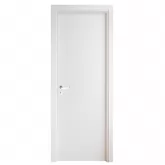 Kit Porta Pronta Semi-Oca Branco Esmaltado UV Batente Regulável de 18 até 22 CM com Fechadura Externa e Guarnição Fabriportas