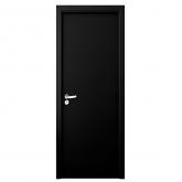 Kit Porta Pronta Semi-Oca Preto UV Batente Regulável de 15 até 19 CM com Fechadura Externa e Guarnição Fabriportas