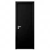 Kit Porta Pronta Sólida Preto UV Batente Regulável de 9 até 13 CM com Fechadura Externa e Guarnição Fabriportas