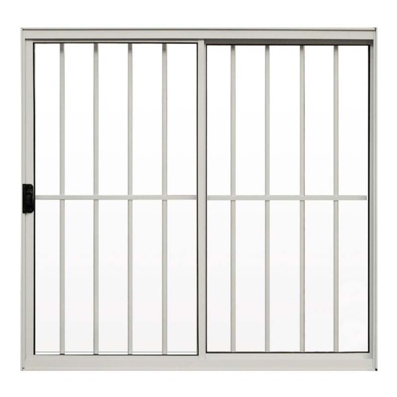Janela de Alumínio Branco Vitro de Correr 2 Folhas Com Grade Hale Esq - 0