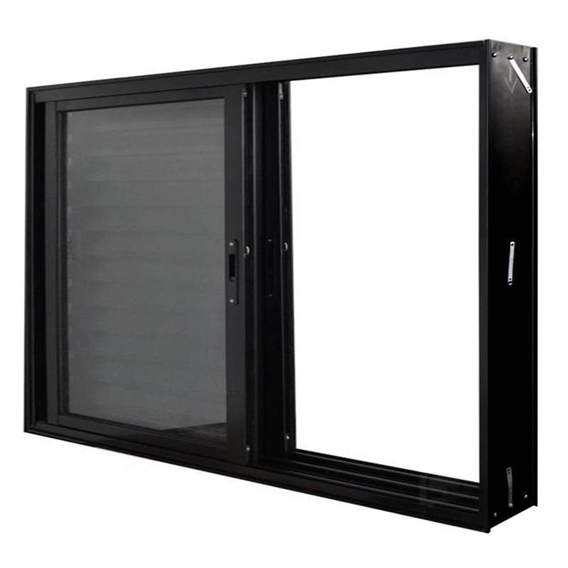 Janela de Alumínio Preto Veneziana de Correr 3 Folhas Móveis Suprema - 2