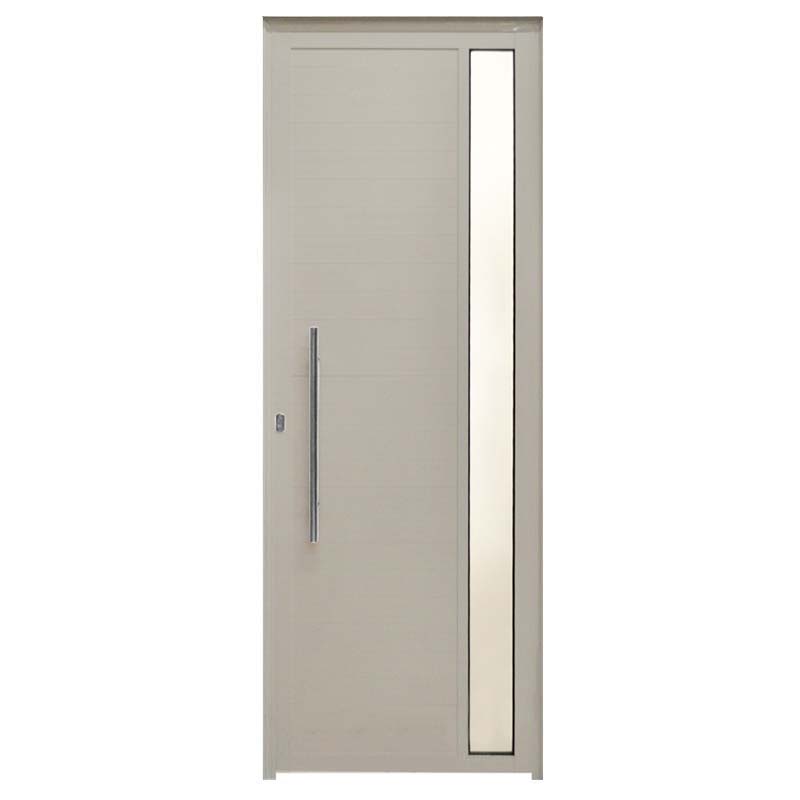 Porta Lambril de Alumínio Branco com Visor e Puxador Hale Esquadrias - 0
