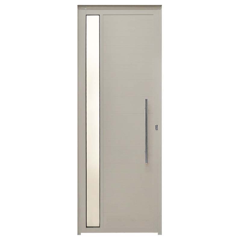 Porta Lambril de Alumínio Branco com Visor e Puxador Hale Esquadrias - 1