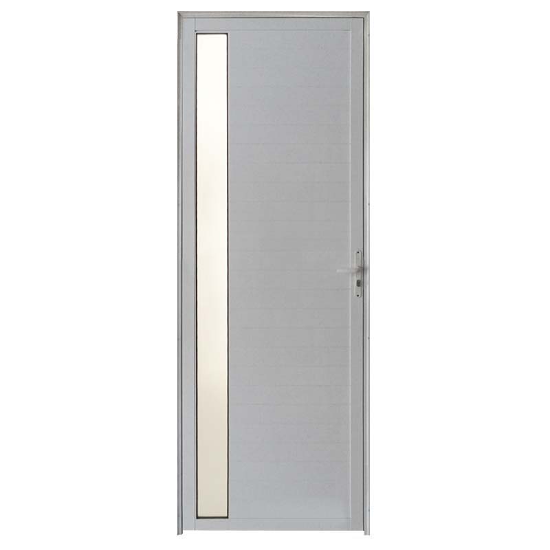 Porta Lambril de Alumínio Branco com Visor Hale Esquadrias - 1