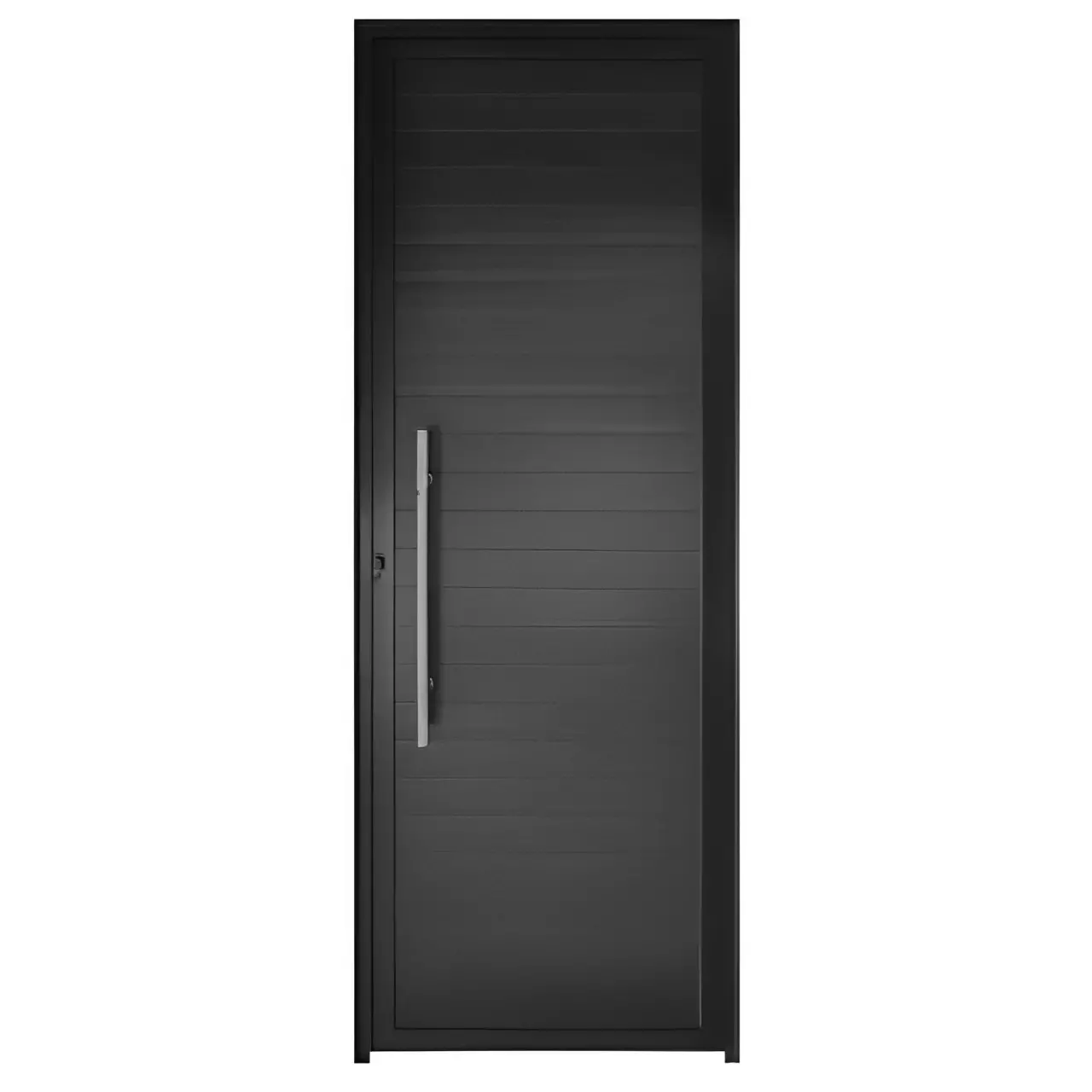 Porta Lambril de Alumínio Preto Com Puxador Hale Esquadrias - 0