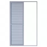Porta Balcão de Correr com Veneziana de Alumínio Branco 3 Folhas Móveis Hale Esquadrias