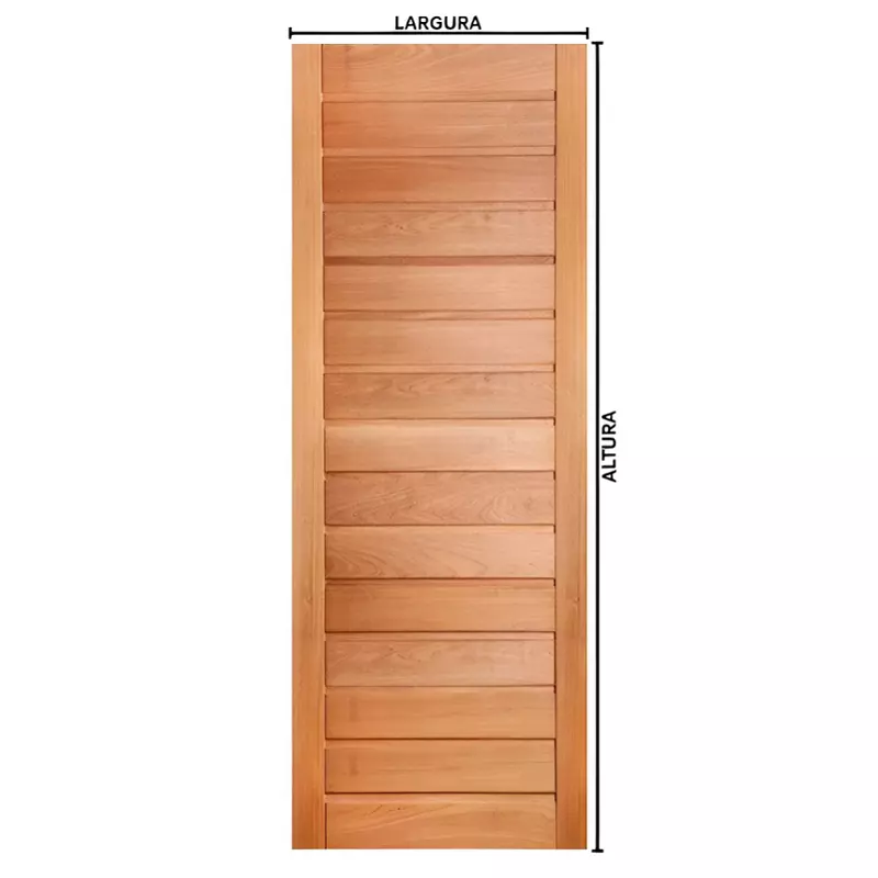 Folha de Porta de Madeira Maciça AD01 de Tauari Mapaf - 1
