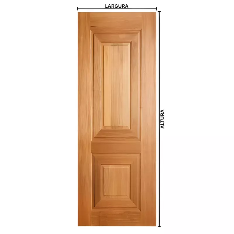 Folha de Porta de Madeira Maciça Basalto de Tauari Mapaf - 1