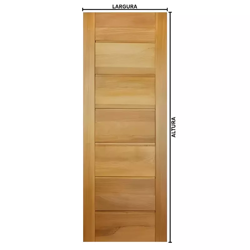 Folha de Porta de Madeira Maciça BBB de Tauari Mapaf - 1