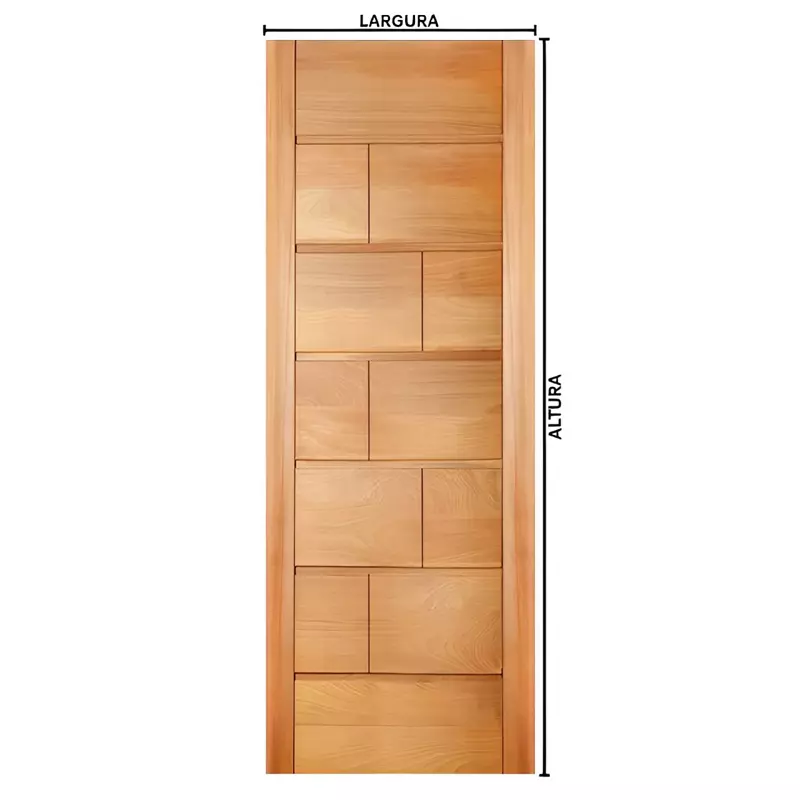 Folha de Porta de Madeira Maciça Belga de Tauari Mapaf - 1