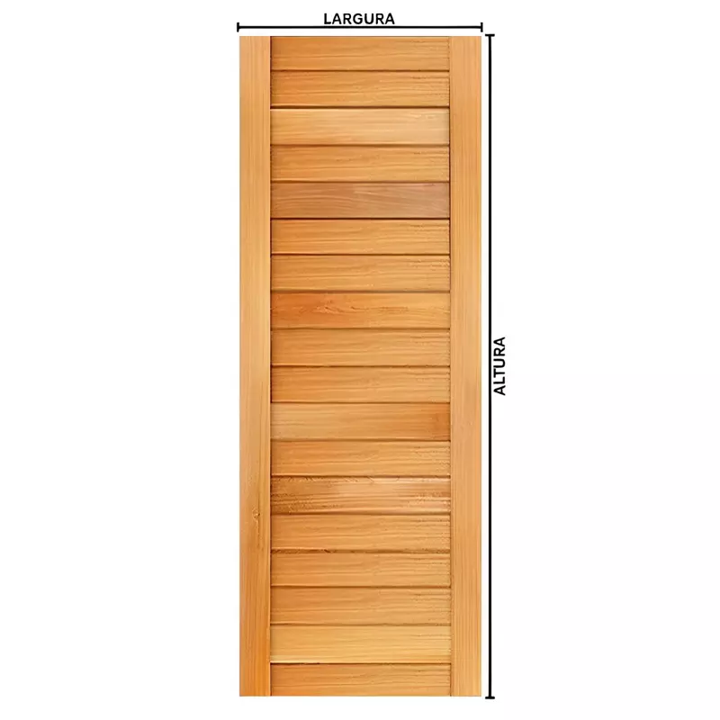 Folha de Porta de Madeira Maciça Malta de Tauari Mapaf - 1