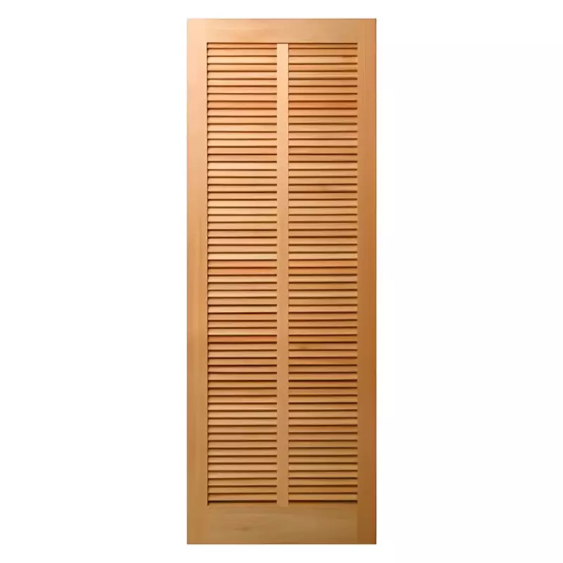 Folha de Porta de Madeira Maciça Veneziana Ventilada de Tauari Mapaf - 0