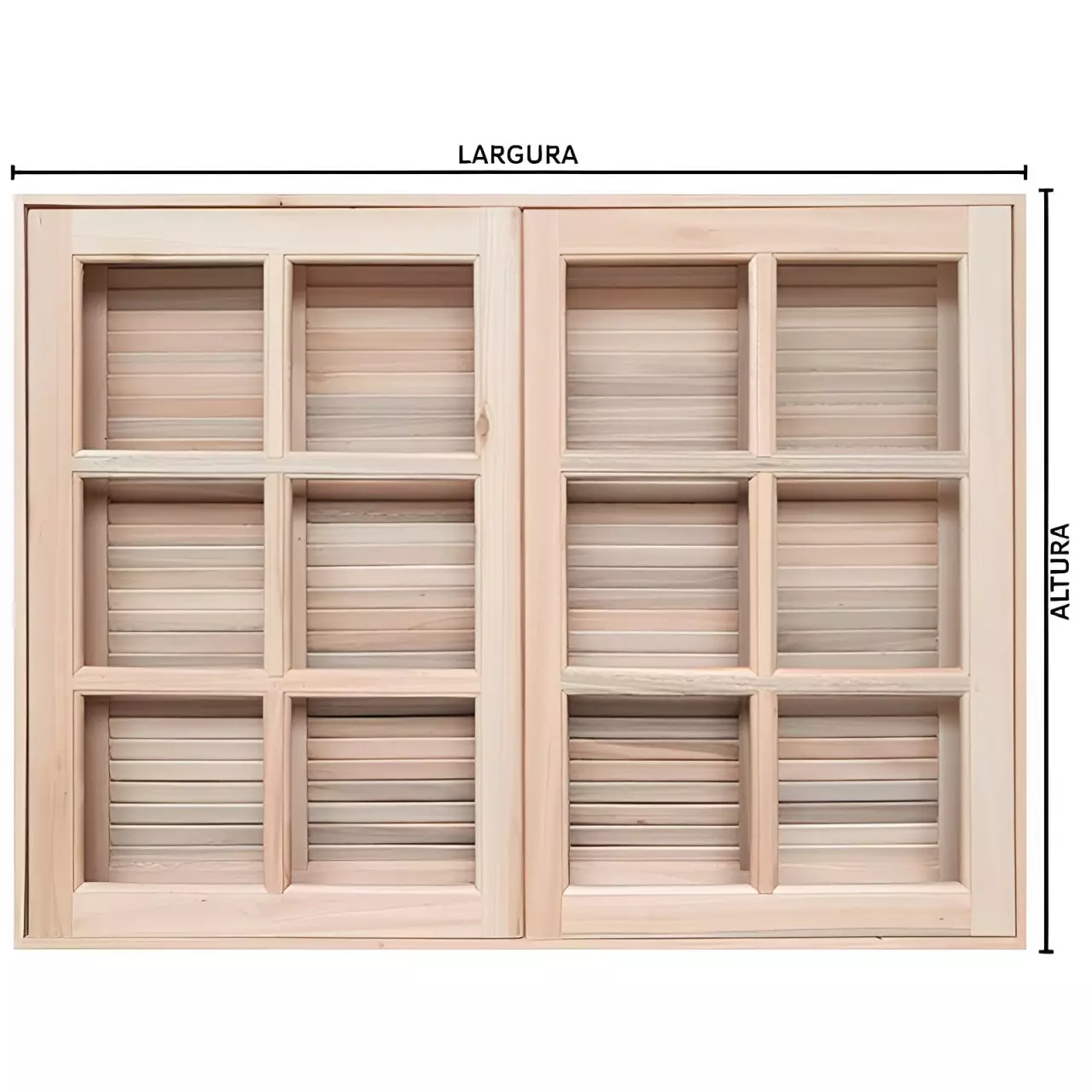Janela de Abrir / Abrir Reto de Madeira Eucalipto Batentes de 14 CM Li - 4