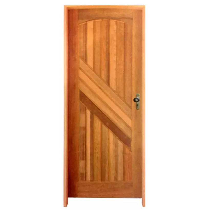 Porta de Madeira Maciça Barcelona Batentes de 14 CM Rodam Itaúba - 2 - 1