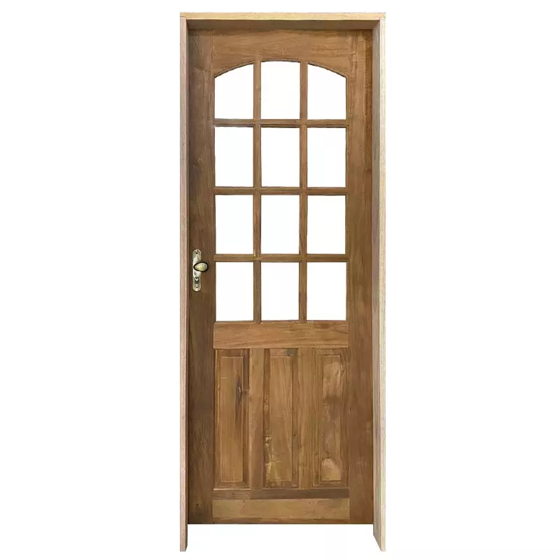 Porta de Madeira Maciça Meia Almofada Batentes de 14 CM Rodam Itaúba - 0