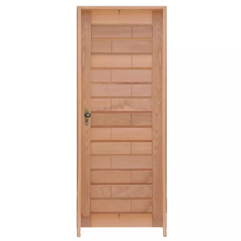 Porta de Madeira Maciça Roma Batentes de 14 CM Rodam Tauari - 2.10 (A - 0