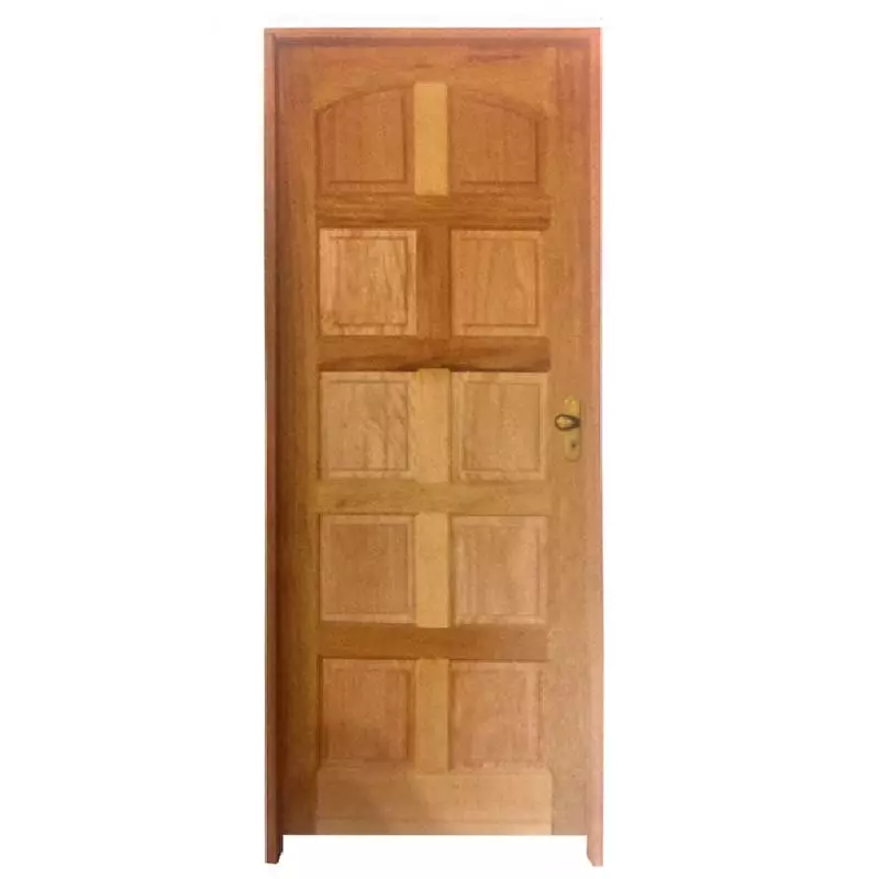 Porta de Madeira Maciça Topázio Batentes 11 CM Rodam Mista - 2.10 (A - 1