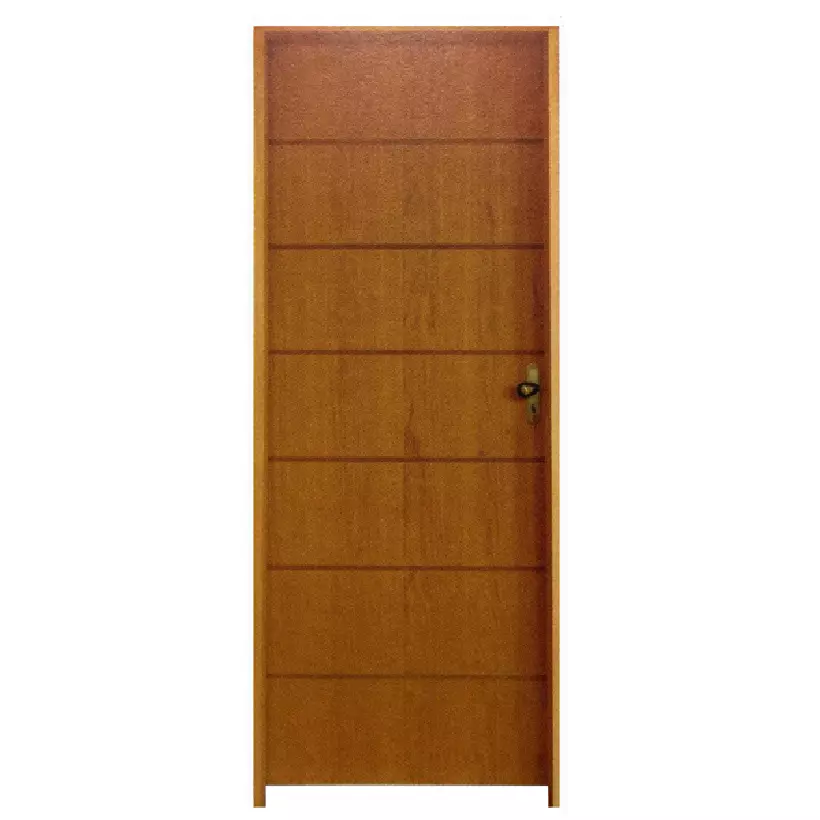 Porta de Madeira Semi-Oca Belíssima 2 Batentes de 14 CM Rodam Padrão - 1