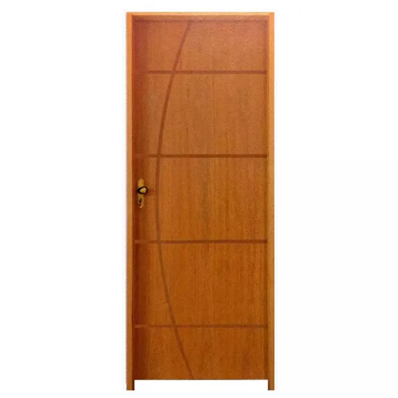 Porta de Madeira Semi-Oca Belíssima 5 Batentes de 14 CM Rodam Padrão - 0