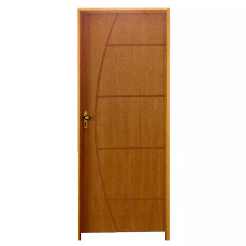 Porta de Madeira Semi-Oca Belíssima 6 Batentes de 14 CM Rodam Padrão - 0
