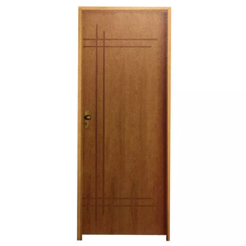 Porta de Madeira Semi-Oca Belíssima 9 Batentes de 14 CM Rodam Padrão - 0