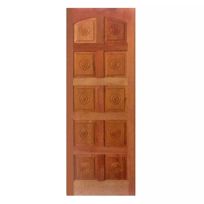Folha de Porta de Madeira Maciça 10 Bicos Torneada Rodam Mista - 0