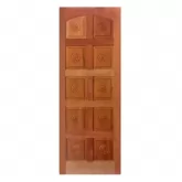 Folha de Porta de Madeira Maciça 10 Bicos Torneada Rodam Mista - 2.10 (A) X 0.82 (L)