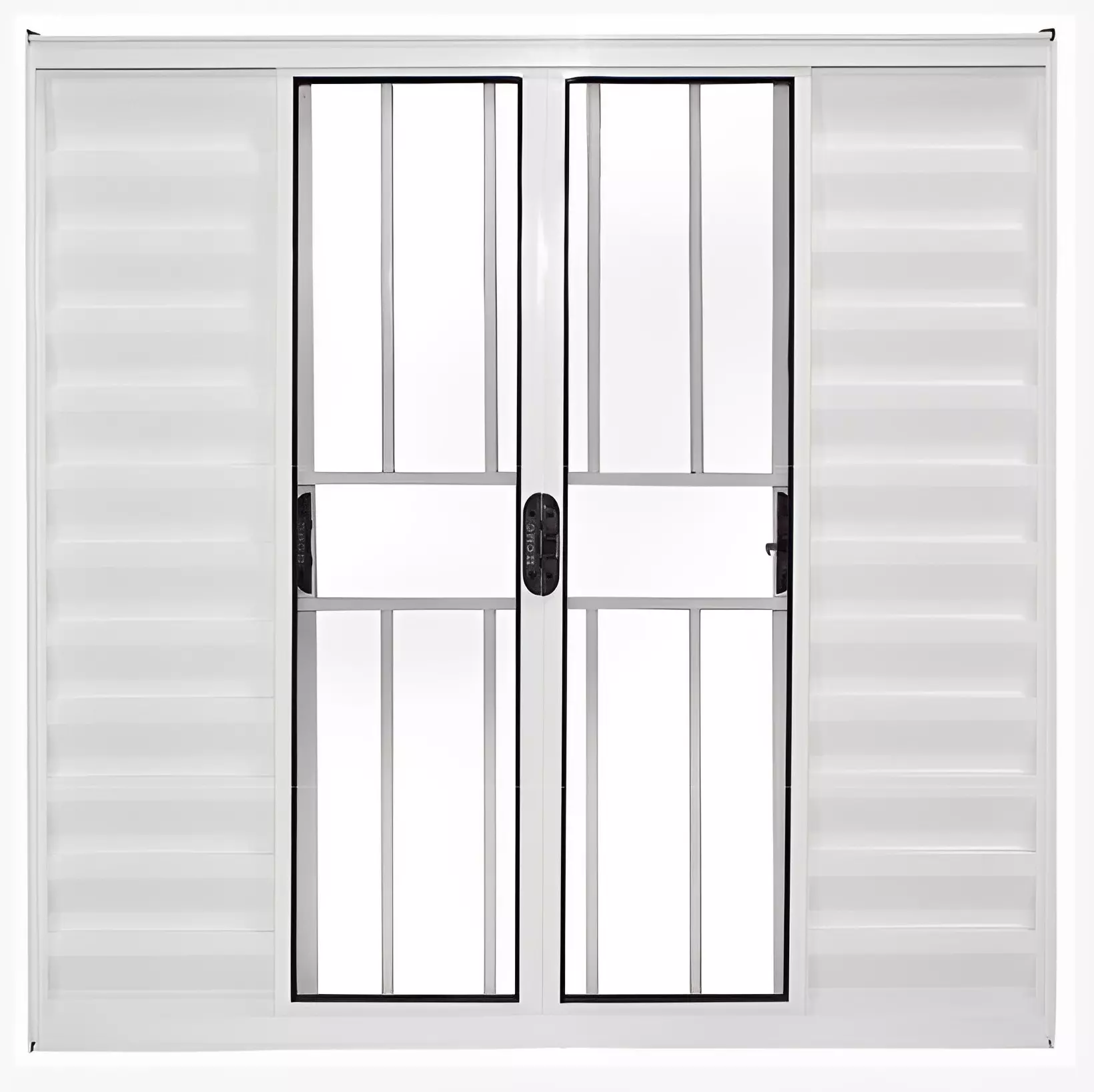 Janela de Alumínio Branco Veneziana de Correr 6 Folhas Com Grade CMC Esquadrias Linha Modular - 1.20 (L) X 1.00 (A)
