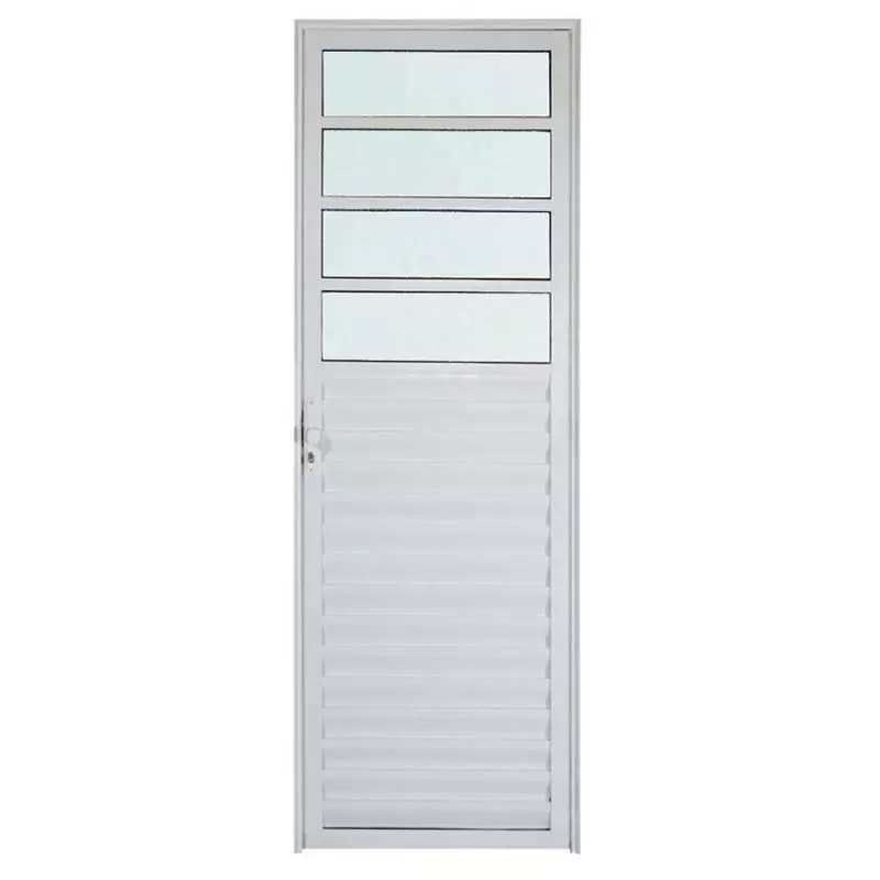 Porta de Alumínio Branco de Cozinha Basculante CMC Esquadrias Linha Modular - 2.10 (A) X 0.80 (L) - Lado Esquerdo