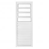 Porta de Alumínio Branco de Cozinha Basculante Modular CMC - 2.10 (A) X 0.80 (L) - Lado Esquerdo