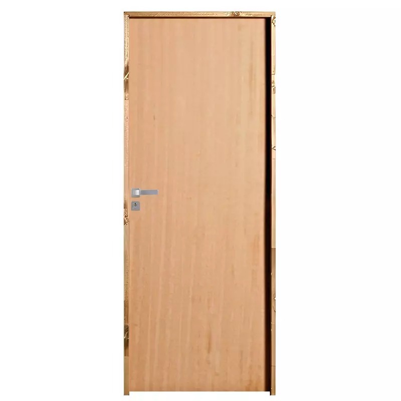 Porta de Madeira Semi-Oca Padrão Angelim Lisa Batentes de 11 CM Eco F - 0